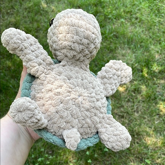 Sea Turtle Stuffie Amigurumi Sea Turtle Plushie Handmade Crochet - Picture 6 of 8